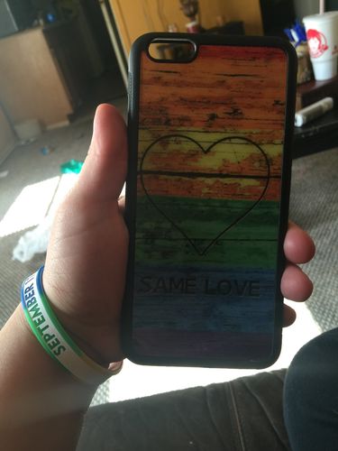Customer photo review of Same Love iPhone Case