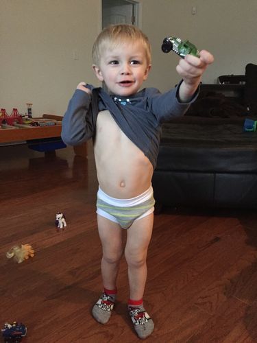 Customer photo review of Gray & Lime Stripe