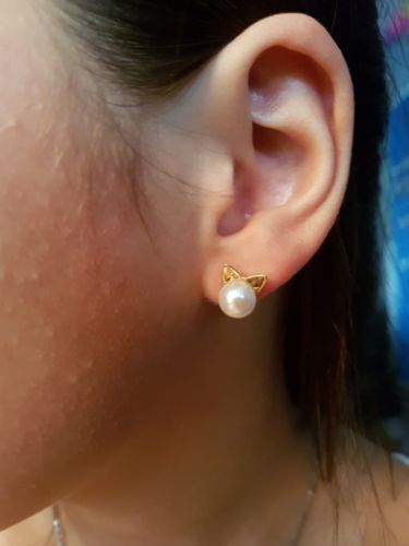 Customer photo review of Cute Cat Earrings - Offer