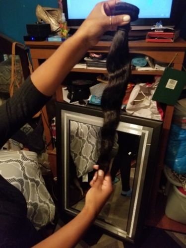 Customer photo review of 13" X 4" LACE FRONTAL -LOOSE WAVE + 2 BUNDLES