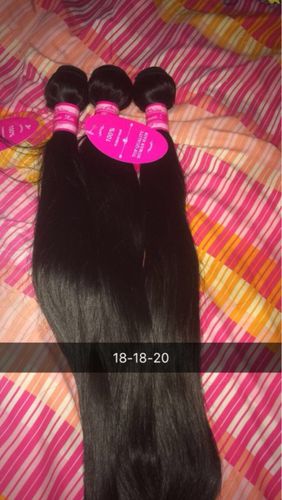 Customer photo review of 13" X 4" LACE FRONTAL - STRAIGHT + 3 BUNDLES(#1B)