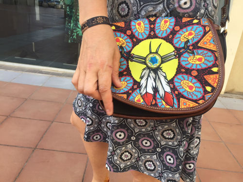 Customer photo review of Indian Charm Saddle Bag
