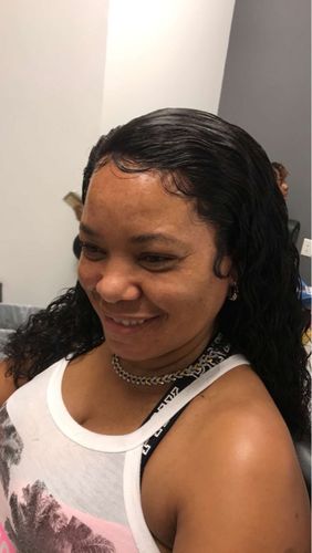 Customer photo review of 13" X 4" LACE FRONTAL - DEEP WAVE + 3 BUNDLES(#1B)