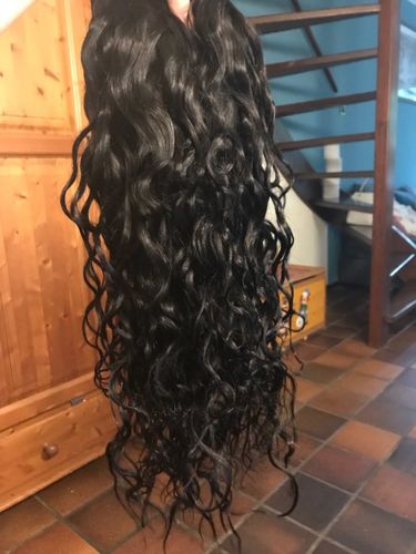 Customer photo review of LACE CLOSURE - BEACHWAVE+ 3 BUNDLES(#1B)