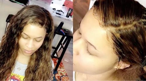 Customer photo review of 13" X 4" LACE FRONTAL - BEACH WAVE