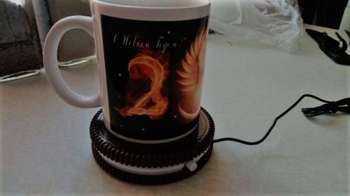 Customer photo review of USB Powered Beverage Warmer