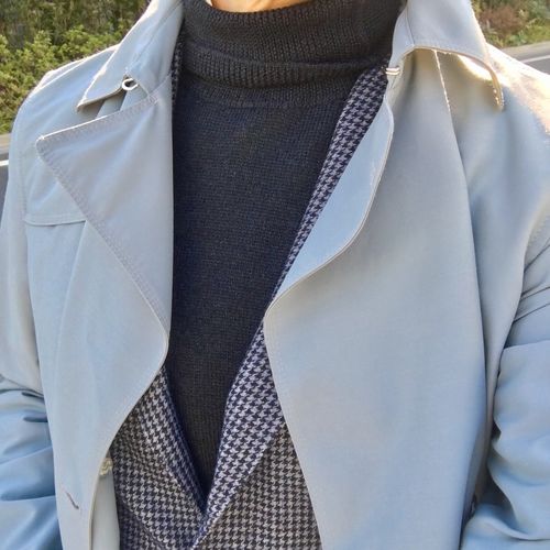 Customer photo review of KITON Napoli Gray Wool Trench Belted Coat EU 50 NEW US 38 40