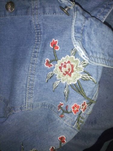 Customer photo review of ROSES CUTE EMBROIDERY DENIM JACKET
