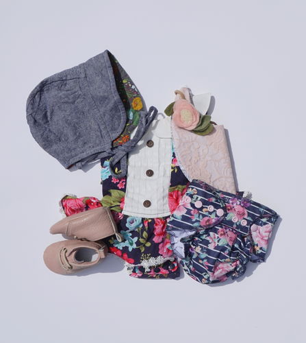 Customer photo review of Cheeky Cloth One Size Reusable Swim Diaper "Vintage Floral"