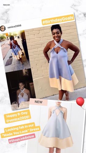 Customer photo review of Made You Look Dress