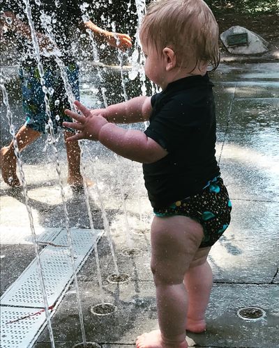 Customer photo review of Cheeky Cloth One Size Reusable Swim Diaper "Narwhal"