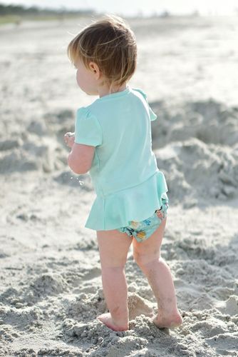 Customer photo review of Cheeky Cloth One Size Reusable Swim Diaper "Mermaids"