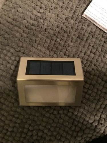 Customer photo review of Solar Powered Outdoor Lights (2 pc)