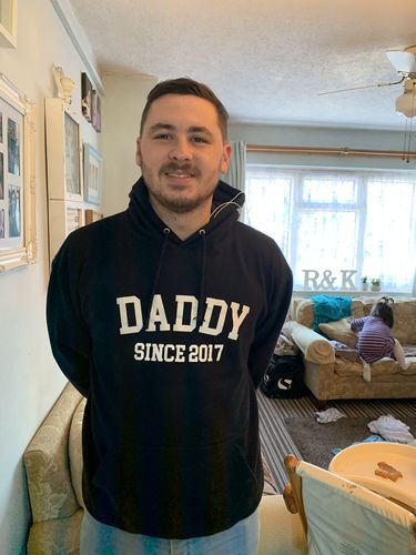 Customer photo review of Personalised Daddy Since Hoodie (MRK X)