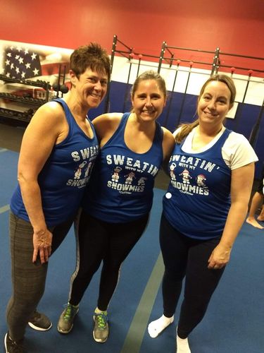 Customer photo review of Sweatin' with my Snowmies