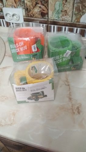 Customer photo review of 350ml Creative Lego Coffee Mug Kids Adult Cutlery Cup