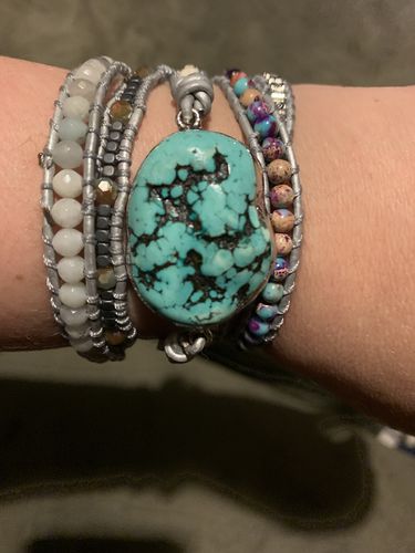 Customer photo review of Healing Turquoise Protection Wrap Bracelet