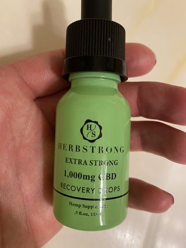 Customer photo review of Extra Strong CBD Recovery Drops