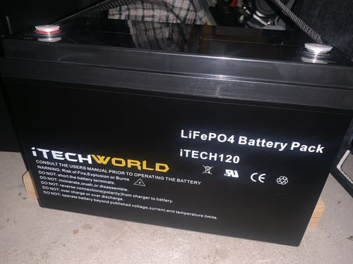 Customer photo review of iTECH120 12v Lithium Ion Battery - LiFePO4 Deep Cycle Camping RV Solar
