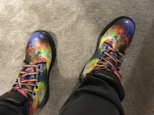 Customer photo review of Colorful Universe Boots