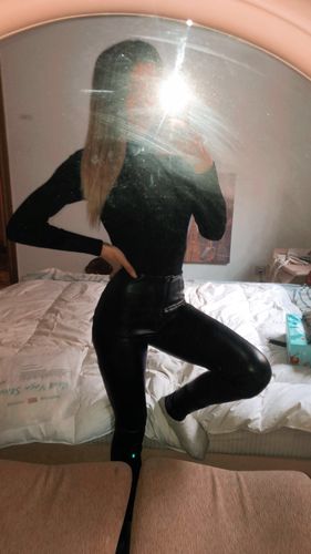 Customer photo review of 2020 High Waisted Eco-Leather With Built-in Super Hiney Trainer™ With Waist Control