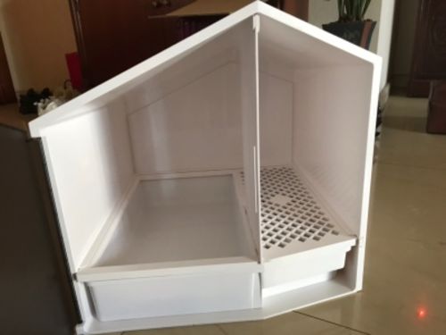 Customer photo review of Furrytail XL Semi-Closed Glow House Cat Litter Box with Scoop