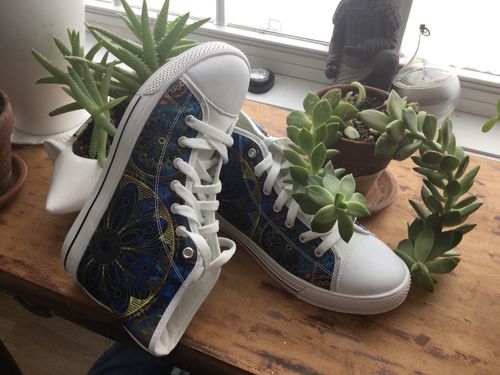 Customer photo review of Gold Mandala Handcrafted High Tops