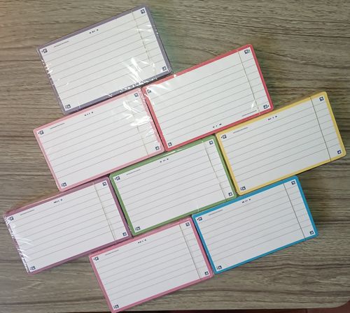 Avis photo d'un client sur Flashcards FLASH 2.0 OXFORD # 80 cartes 7,5 x 12,5 cm - ligné