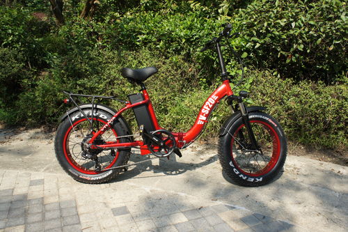 Customer photo review of VTUVIA SF20 20 Inch Folding Fat Tire Electric Bike, 750W Motor and 48V 13AH Removable Battery-Red/Coral 5% OFF