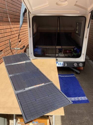 Customer photo review of 140W Blanket Style Solar Panel for Caravan, Camping, Boats, 4WD, Motorhome