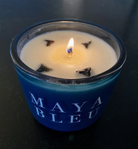 Customer photo review of Original Shark Tooth Candle BLEU