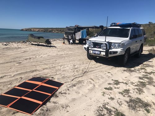 Customer photo review of 280W Blanket Style Solar Panel for Caravan, Camping, Boats, 4WD, Motorhome
