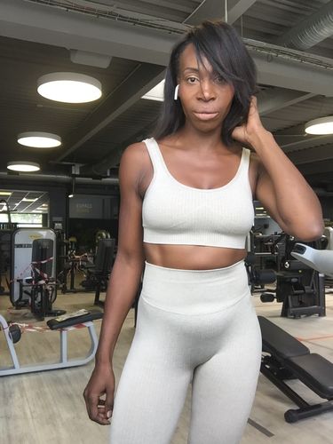 Customer photo review of Legging Taille haute COCOON Beige