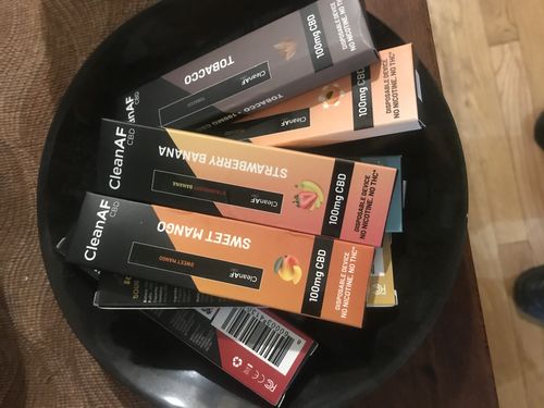 Customer photo review of 100 mg CBD Disposable Vape ~ CleanAF PUFF in 9 Flavors