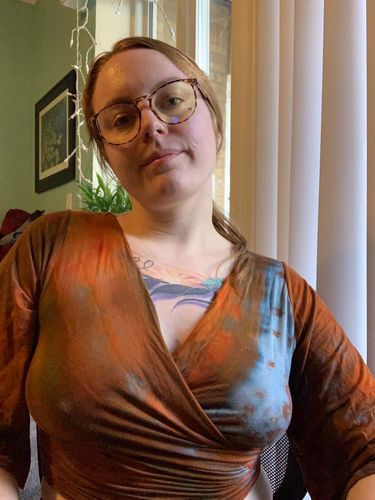 Customer photo review of Assorted Wanderess Wrap-Tops (bamboo)