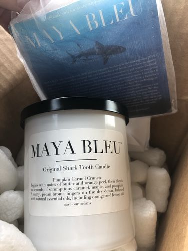 Customer photo review of Pumpkin Caramel Crunch - Original Shark Tooth Candle - White