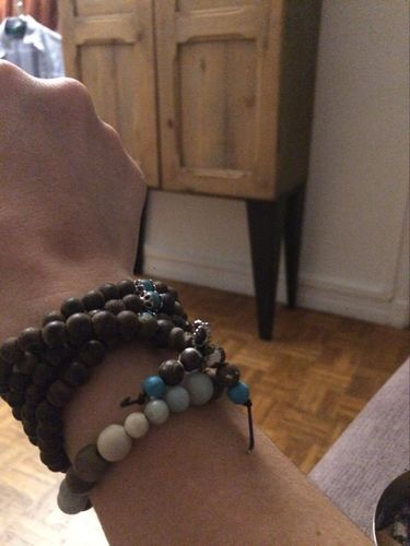 Customer photo review of Bracelet Bois Twist - Turquoise
