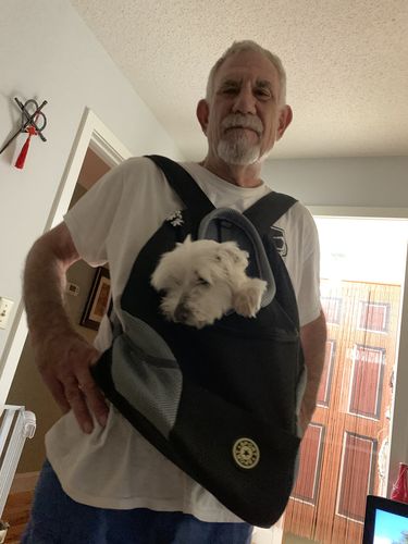 Customer photo review of Petyfy™ Dog Backpack + Lifetime Warranty!