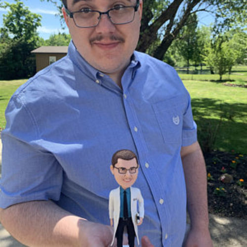 Customer photo review of Male Doctor Custom Bobblehead
