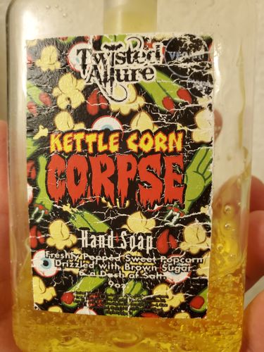 Customer photo review of Kettle Corn Corpse Hand Soap