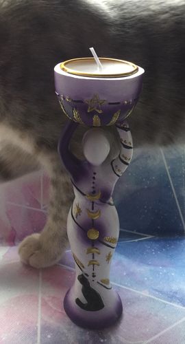Customer photo review of Moon Goddess Tea Light Holder