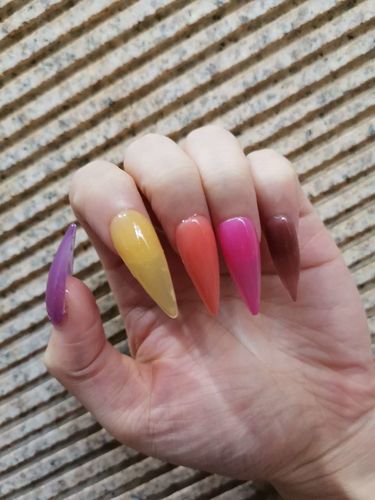 Customer photo review of Pink & Bling Poly Nail Extension Gel Kit