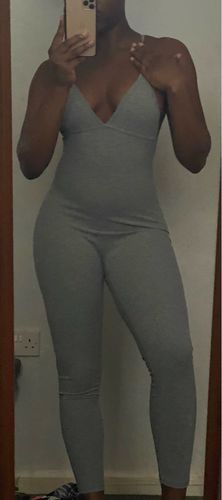 Customer photo review of Combinaison longue moulante côtelée