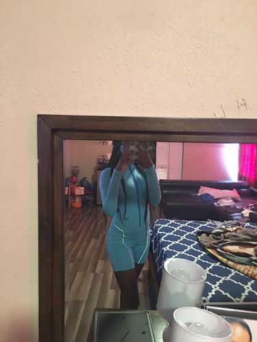 Customer photo review of Combinaison short longue manche et fermeture