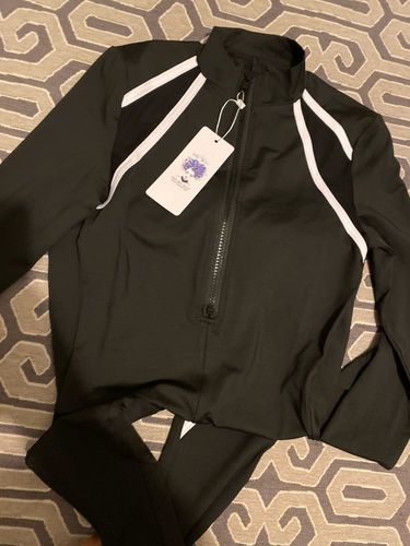 Customer photo review of Combinaison noir avec jeu de transparence