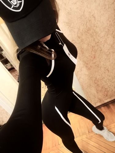 Customer photo review of Combinaison noir avec jeu de transparence