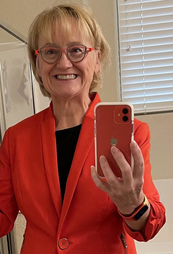 Customer photo review of Joseph Ribkoff Round Neck Sleeveless Camisole 201328 NEW