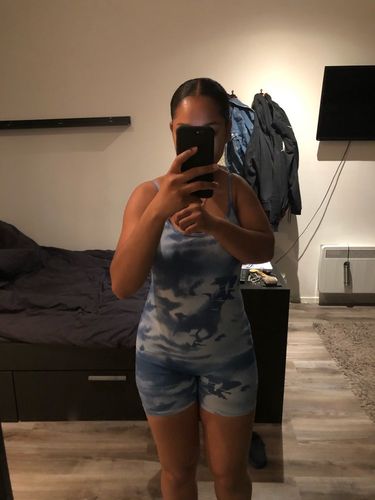 Customer photo review of Combinaison short débardeur tye and dye