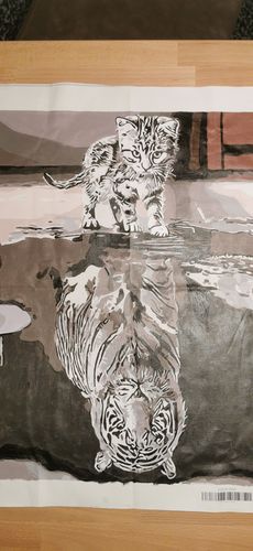 Customer photo review of Malen nach Zahlen - Katzentiger