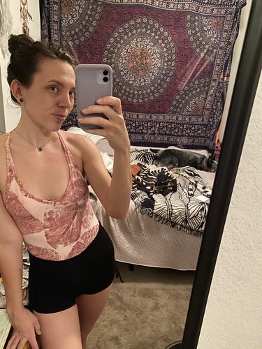 Customer photo review of Tangled Kiss Bodysuit - Plumeria Petal